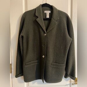 Evan Picone Dark Green Wool Blazer